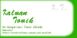 kalman tomik business card